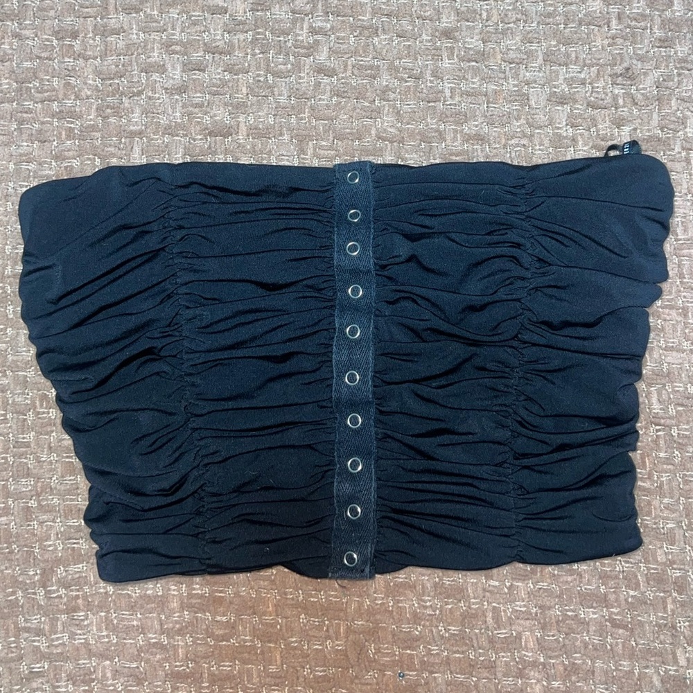 Black Ruched tube top